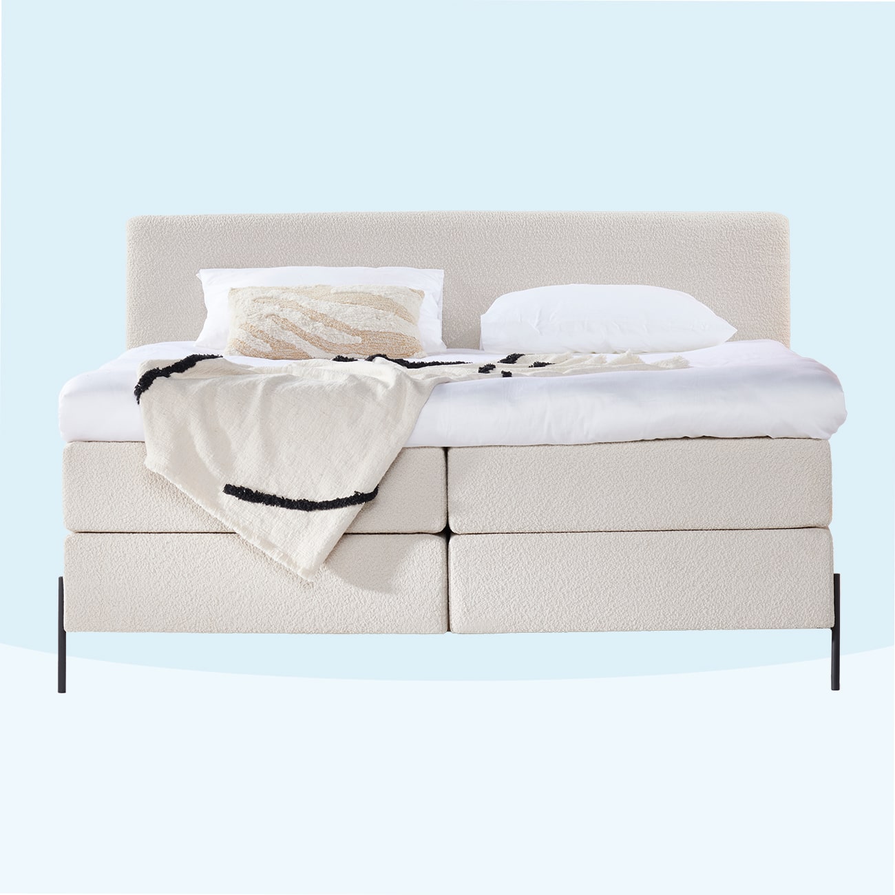 Eastborn Boxspring Plum - Bos Bedden