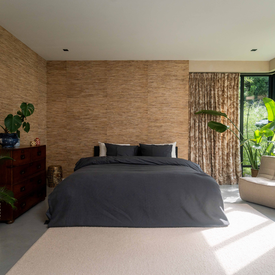 Kayori dekbedovertrek Erimo Katoen – 100% katoen – antraciet