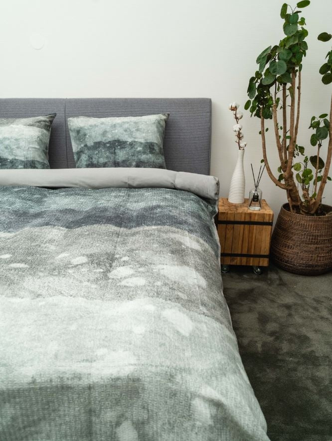 Kayori dekbedovertrek Ichiya Waffle – 100% katoen – grijs