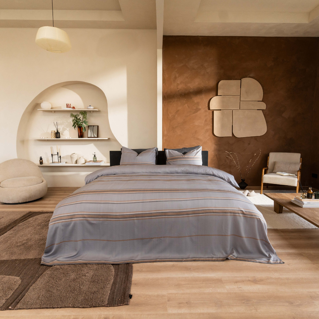 Kayori dekbedovertrek Kenro Tencel – 100% tencel – grijs