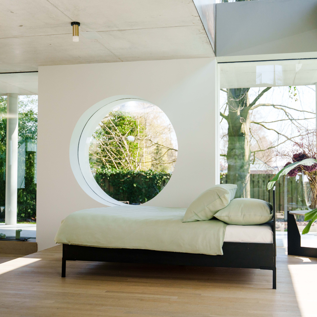 Kayori dekbedovertrek Kiyo Tencel© – 100% tencel – saliegroen