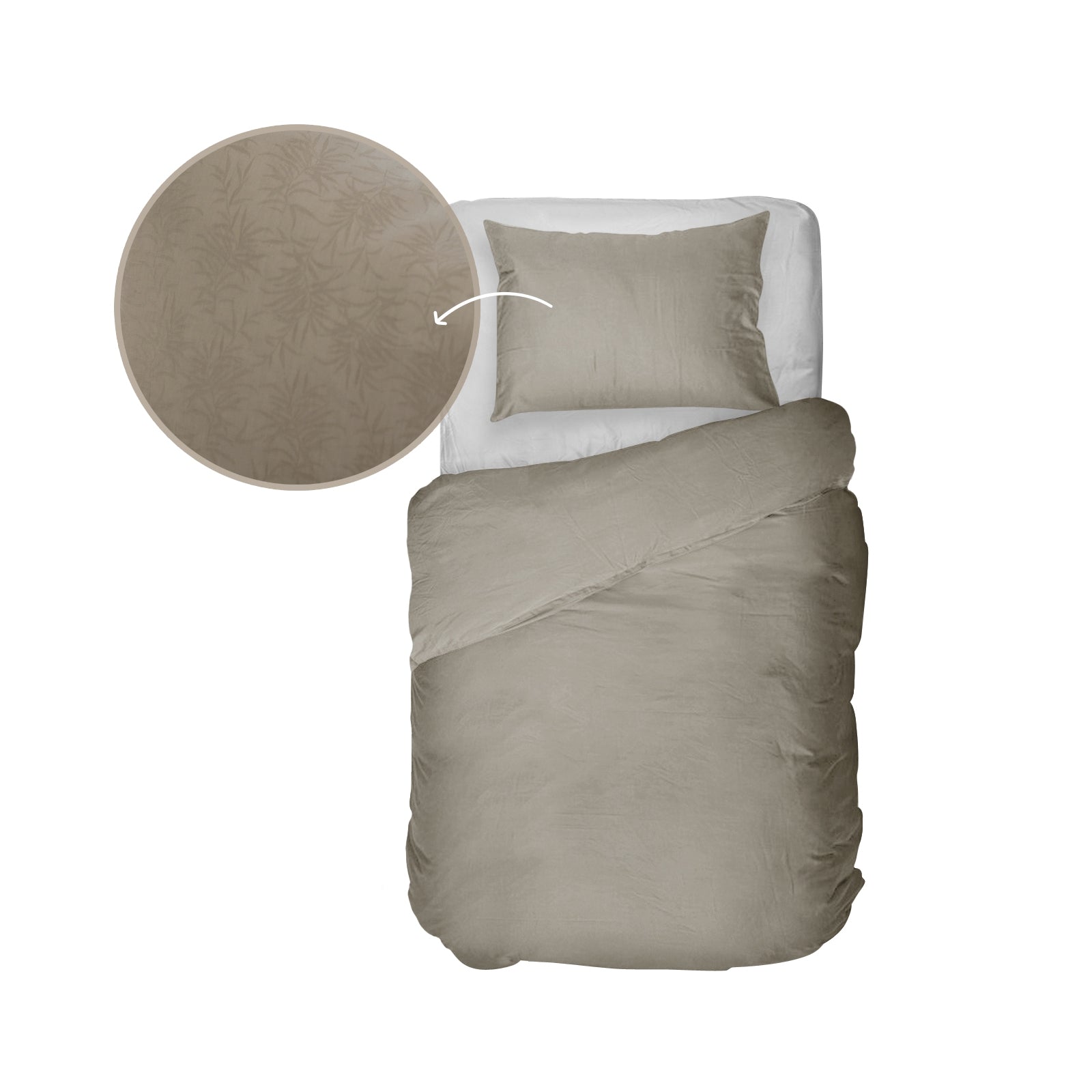 Kayori dekbedovertrek Koko Katoen – 60% katoen 40% tencel – taupe