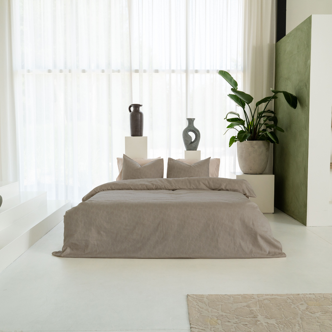 Kayori dekbedovertrek Koko Katoen – 60% katoen 40% tencel – taupe
