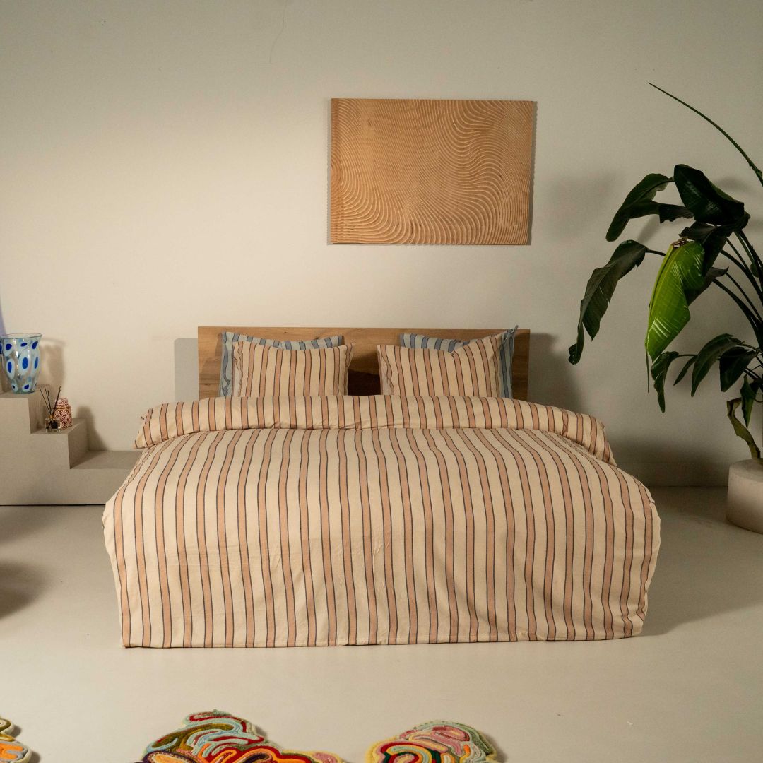 Kayori dekbedovertrek Mala Flanel – 100% katoen – zand