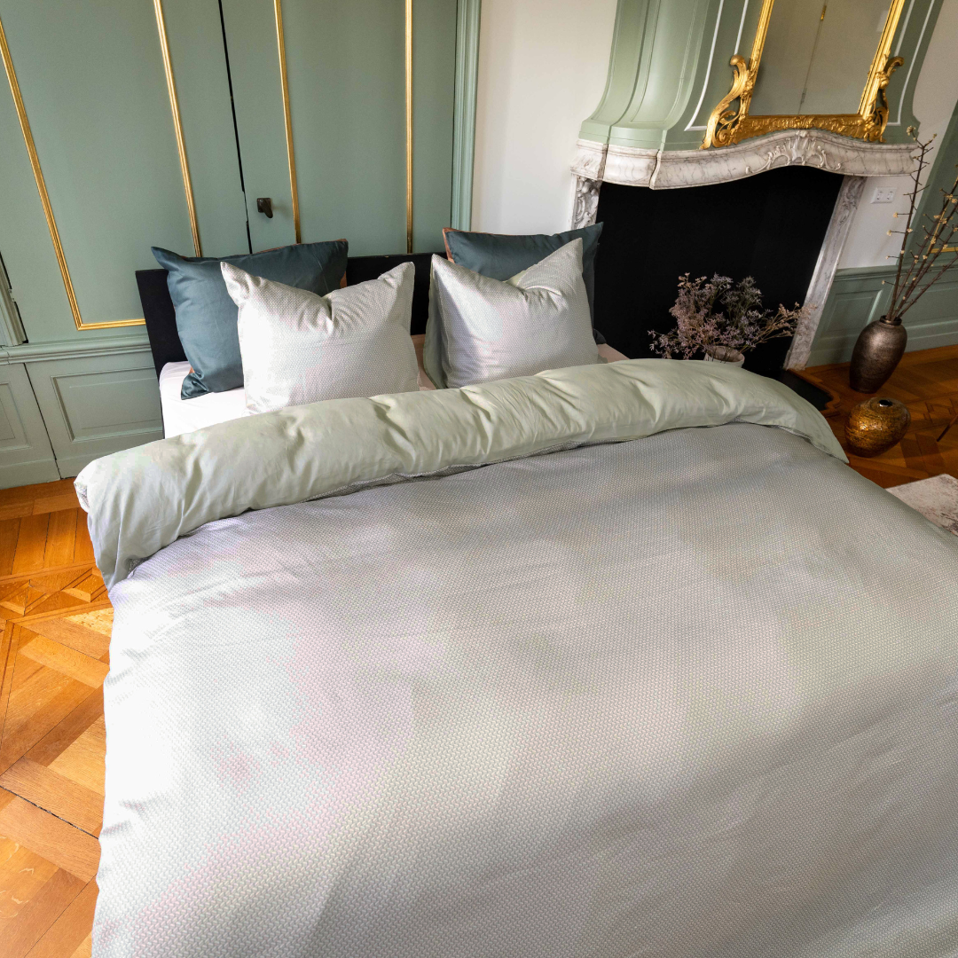 Kayori dekbedovertrek Myoko Katoensatijn – 100% katoen – zand