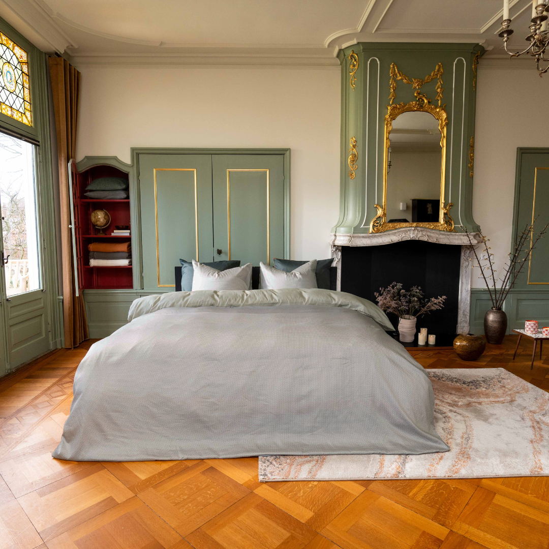 Kayori dekbedovertrek Myoko Katoensatijn – 100% katoen – zand