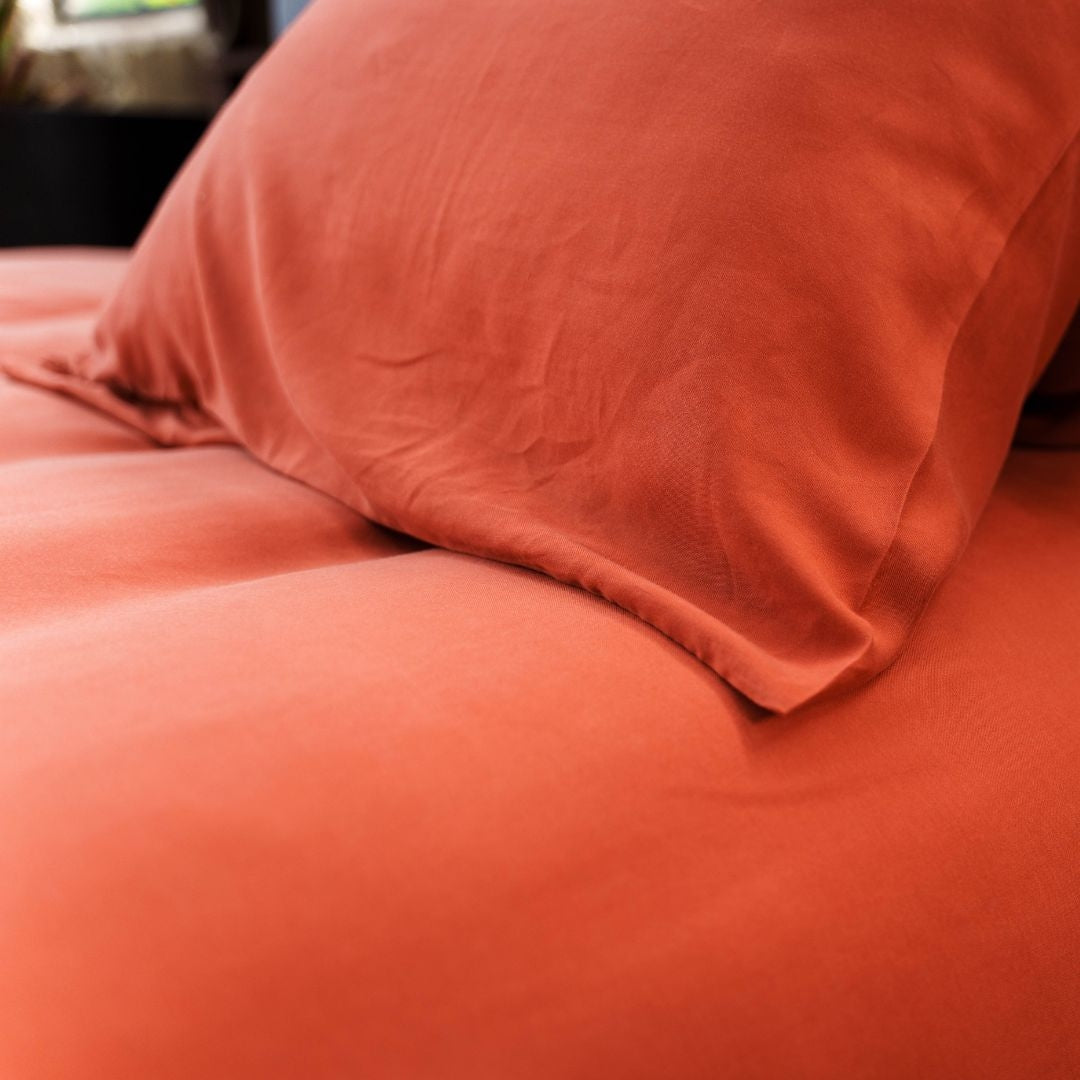 Kayori dekbedovertrek Nikaya Tencel – 100% tencel – brick