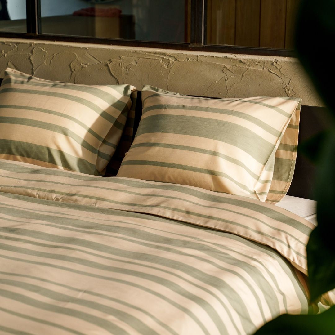 Kayori dekbedovertrek Sora Tencel© – 100% tencel – olijfgroen