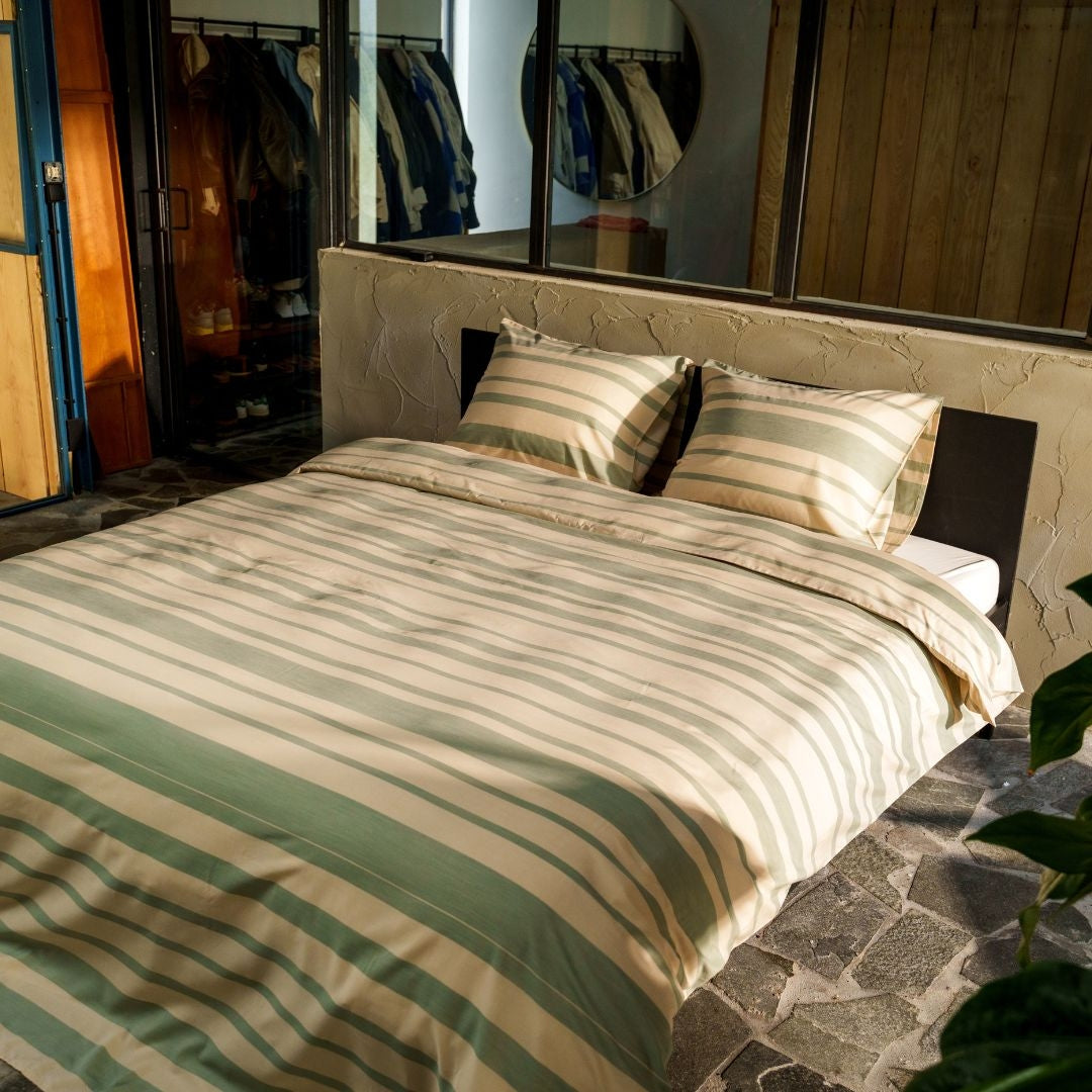 Kayori dekbedovertrek Sora Tencel© – 100% tencel – olijfgroen