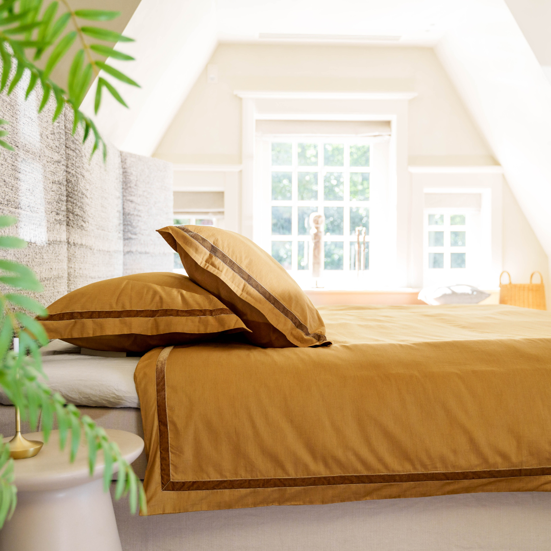 Kayori dekbedovertrek Yamato Katoenperkal – 100% katoen – goud