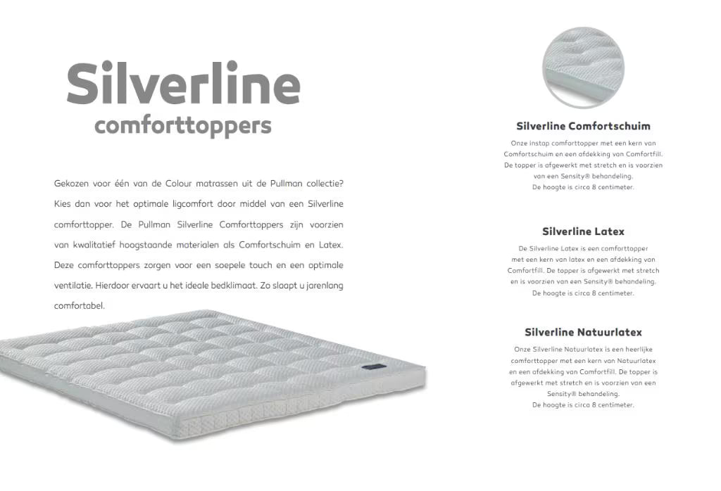 Pullman Silverline Comforttopper Natuurlatex - 180x210cm (Nijverdal)