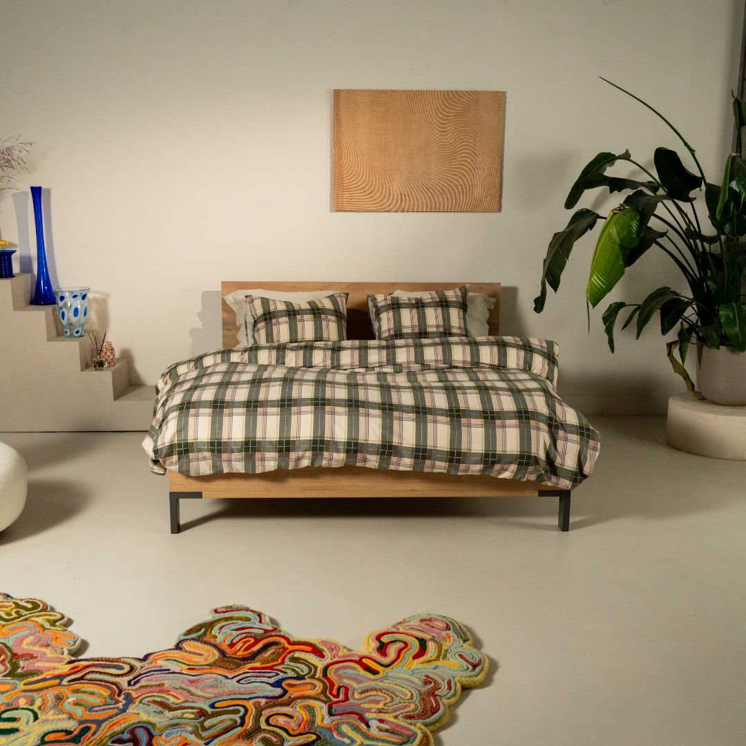 Kayori dekbedovertrek Betsu Flanel – 100% katoen – zand