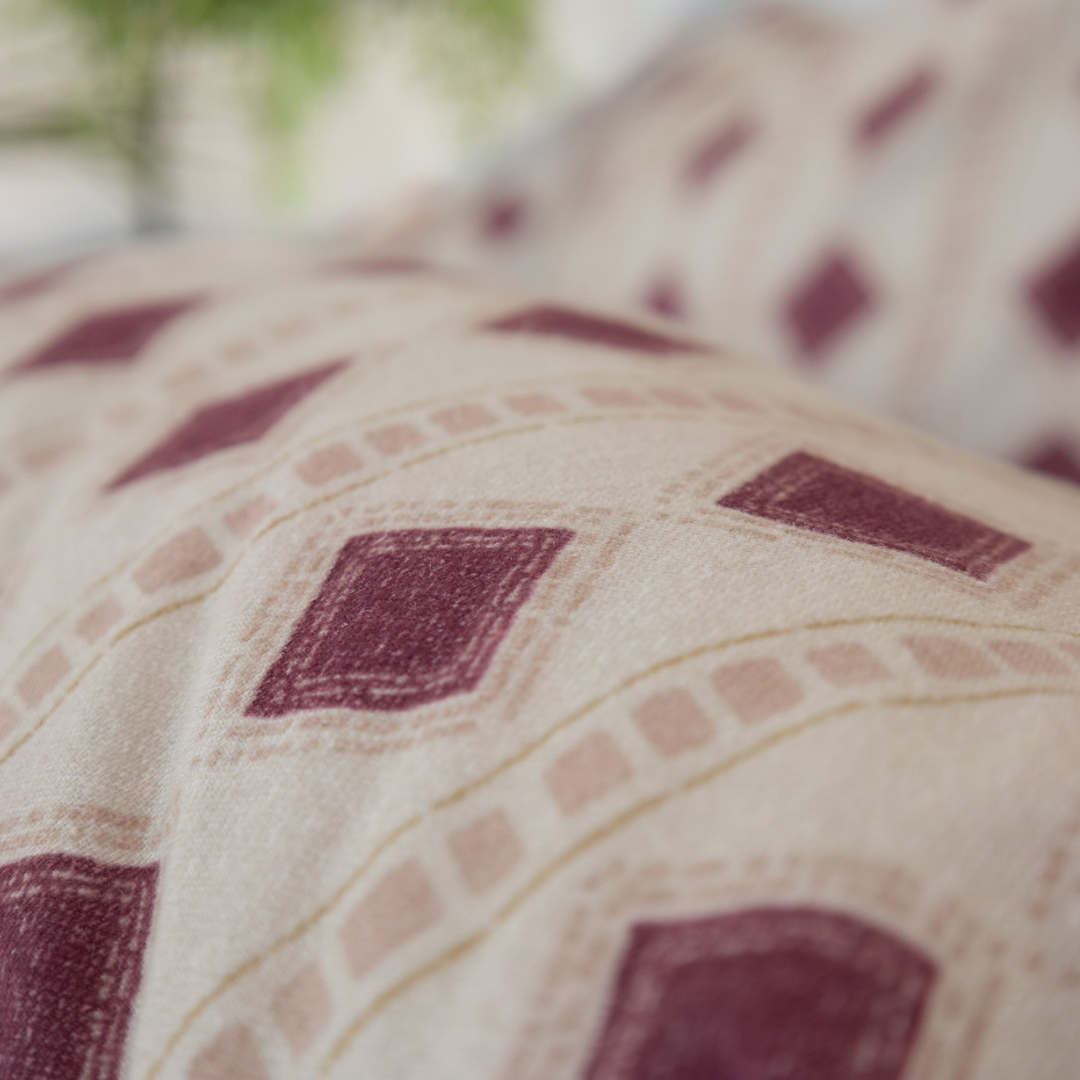 Kayori dekbedovertrek Figo – flanel – burgundy