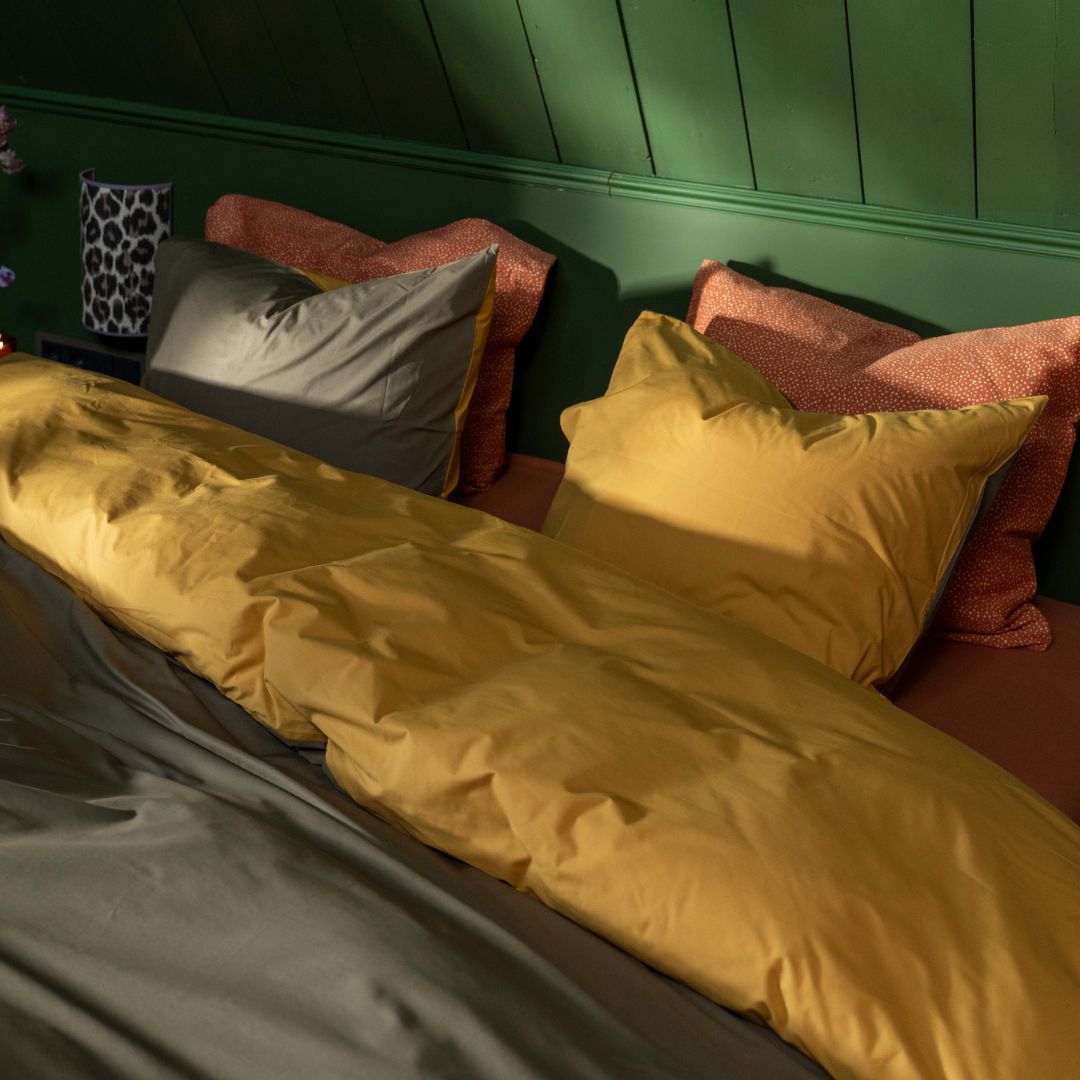 Kayori dekbedovertrek Finntage X Color Clash – perkal – green