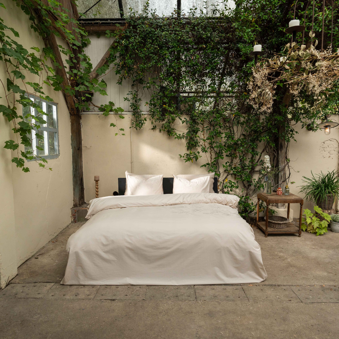 Kayori dekbedovertrek Hara Katoen – 100% katoen – nude