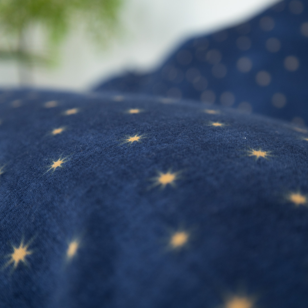 Kayori dekbedovertrek Hoshi – flanel – navy