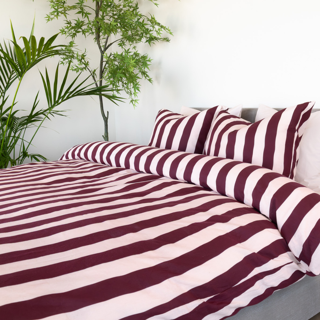 Kayori dekbedovertrek Jula – flanel – burgundy