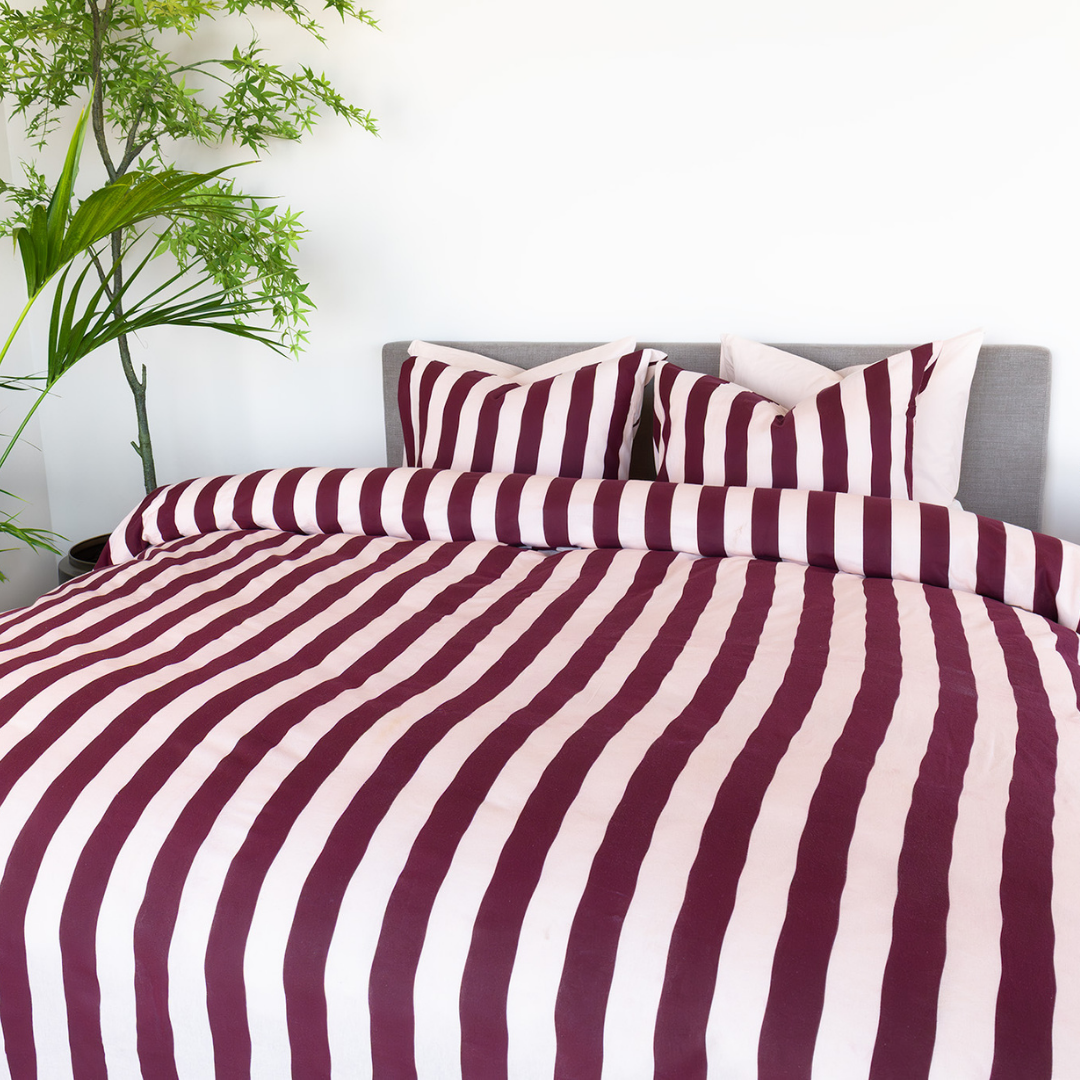Kayori dekbedovertrek Jula – flanel – burgundy
