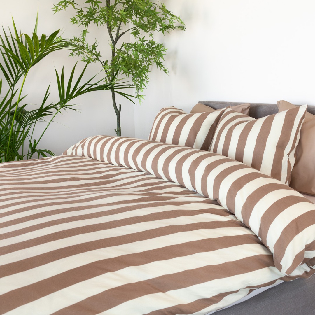 Kayori dekbedovertrek Jula – flanel – taupe