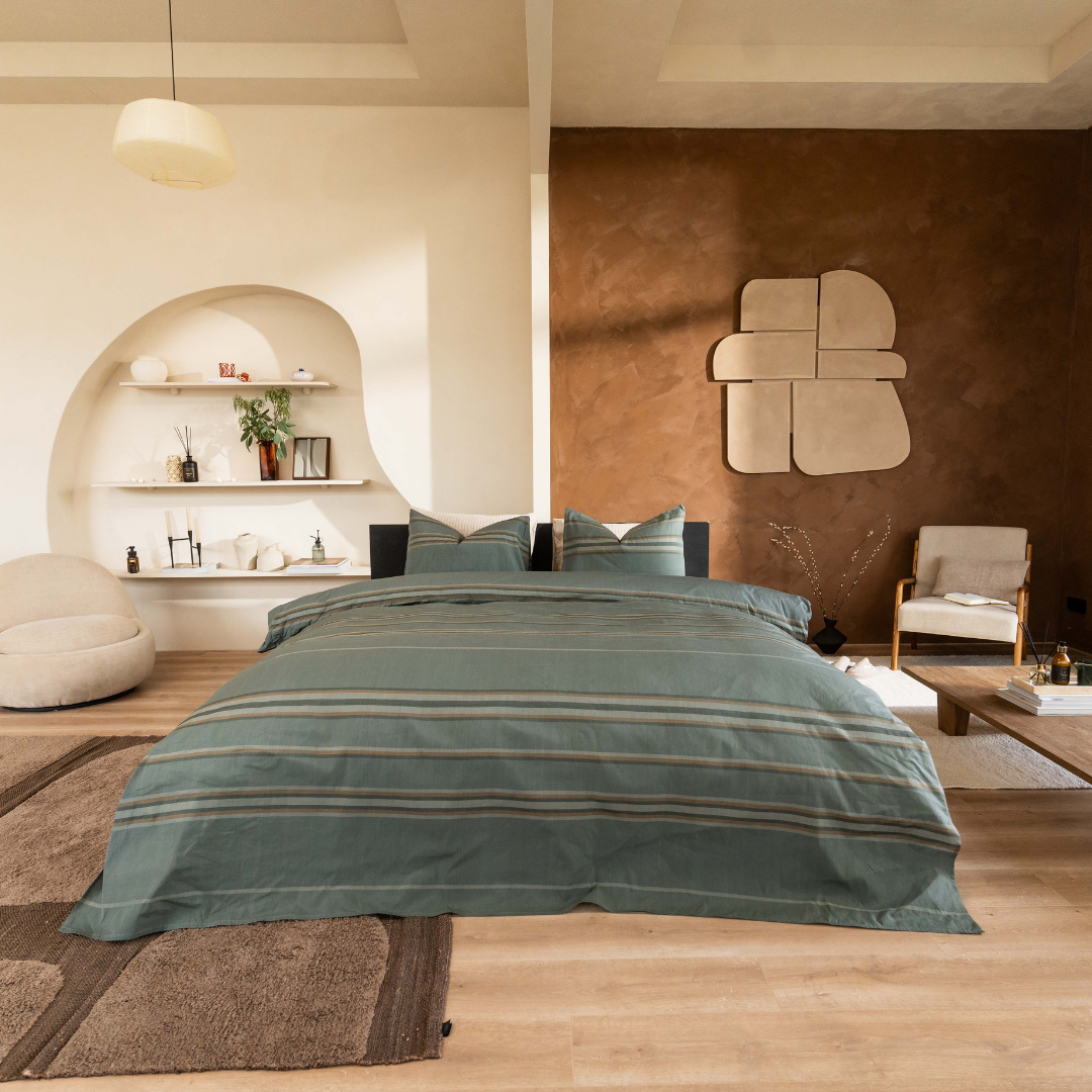 Kayori dekbedovertrek Kenro Tencel – 100% tencel – groen
