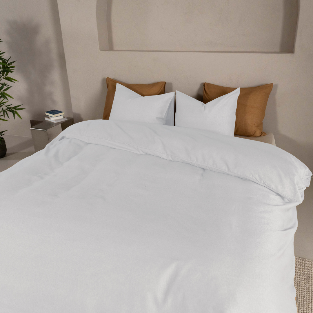 Kayori dekbedovertrek Kiso – 100% tencel – wit