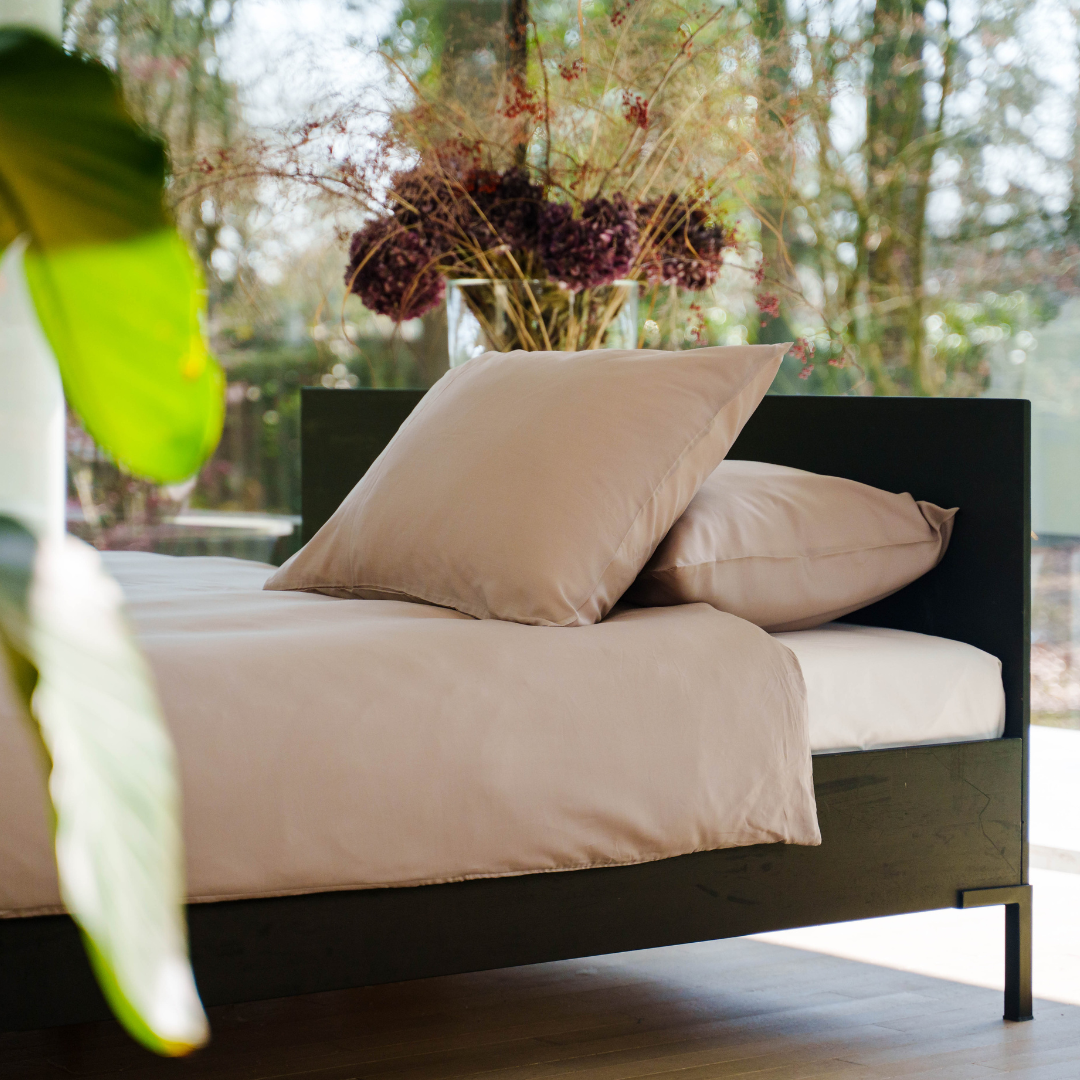 Kayori dekbedovertrek Kiyo Tencel© – 100% tencel – taupe