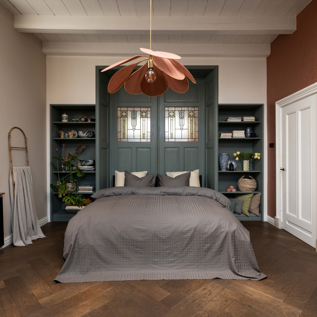 Kayori dekbedovertrek Kora Katoensatijn – 100% katoen – antraciet