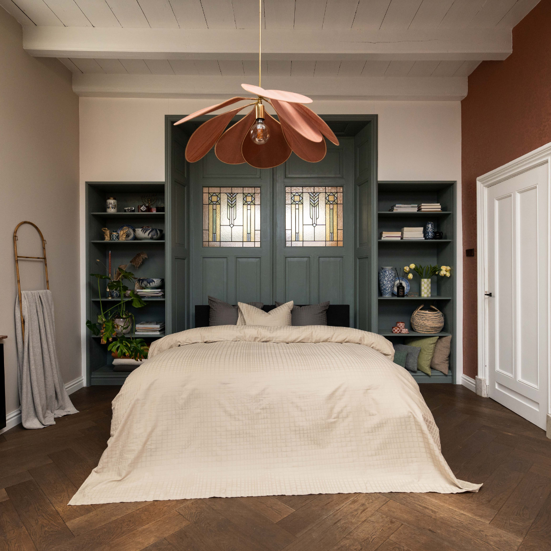 Kayori dekbedovertrek Kora Katoensatijn – 100% katoen – taupe