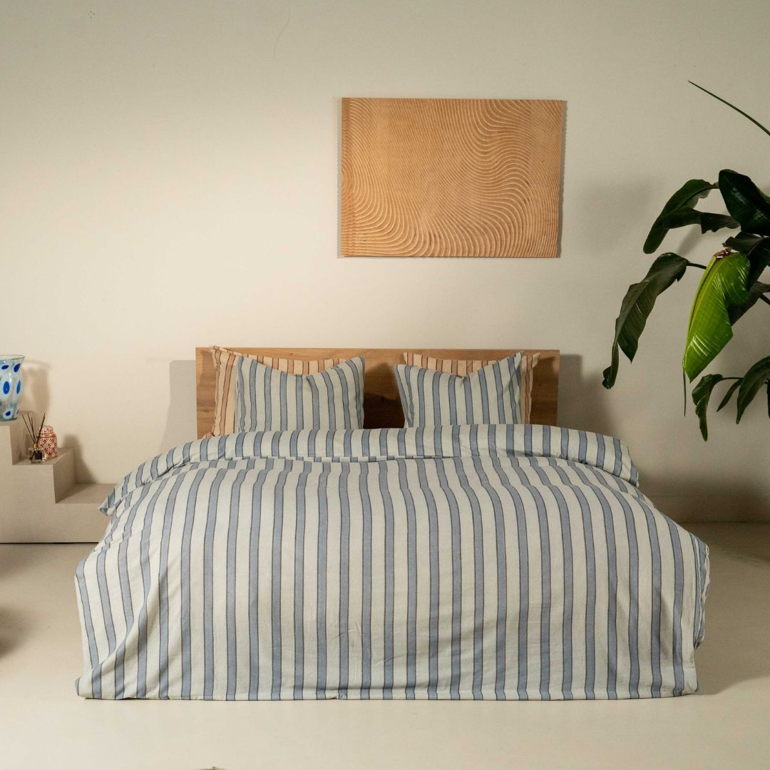 Kayori dekbedovertrek Mala Flanel – 100% katoen – blauw