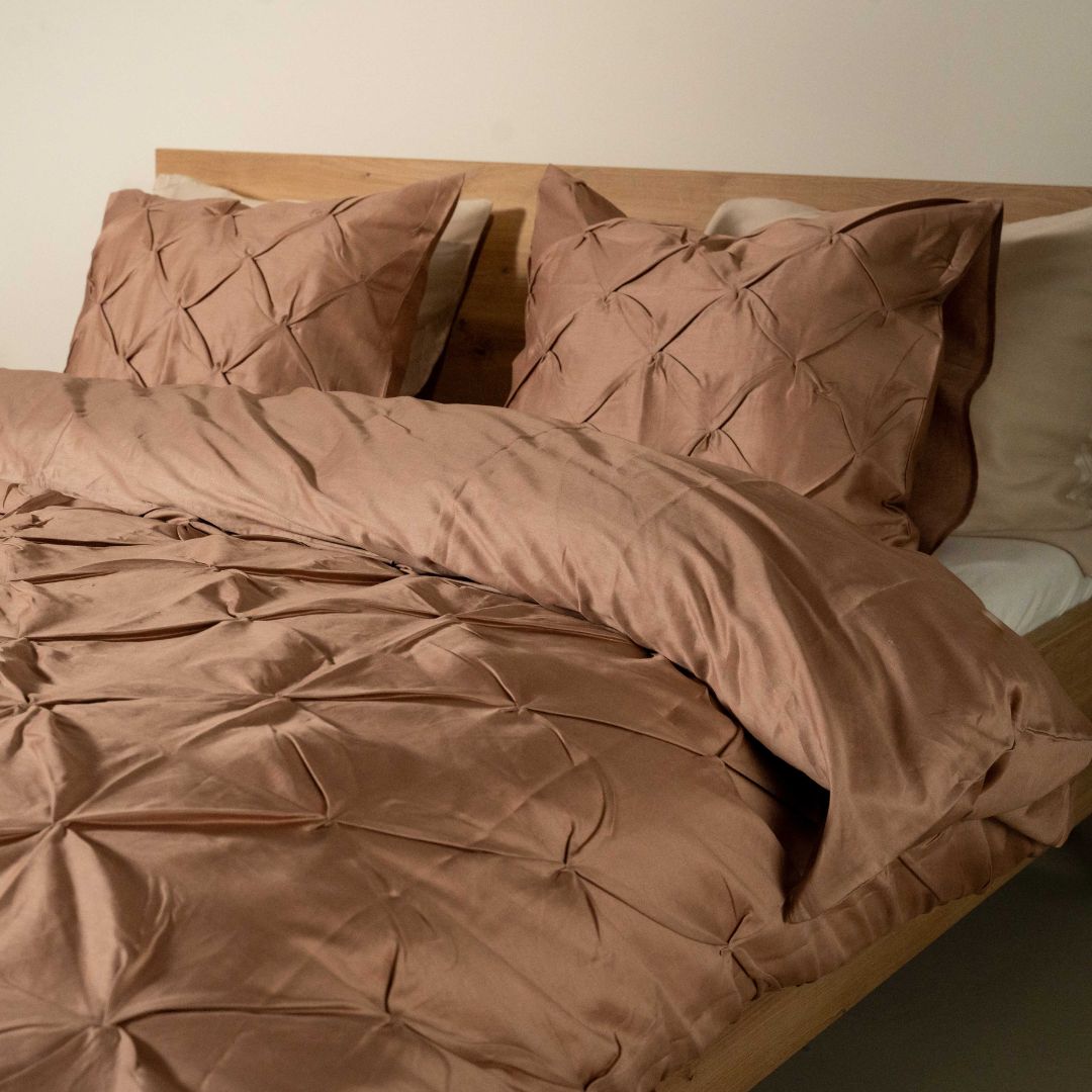 Kayori dekbedovertrek Matsu Katoensatijn – 100% katoen – oudroze