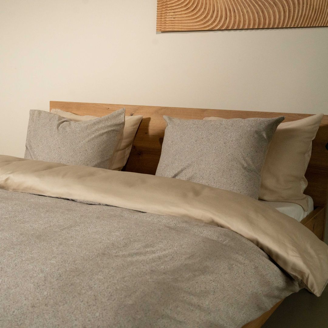 Kayori dekbedovertrek Miha – 50% tencel 50% katoen – zand