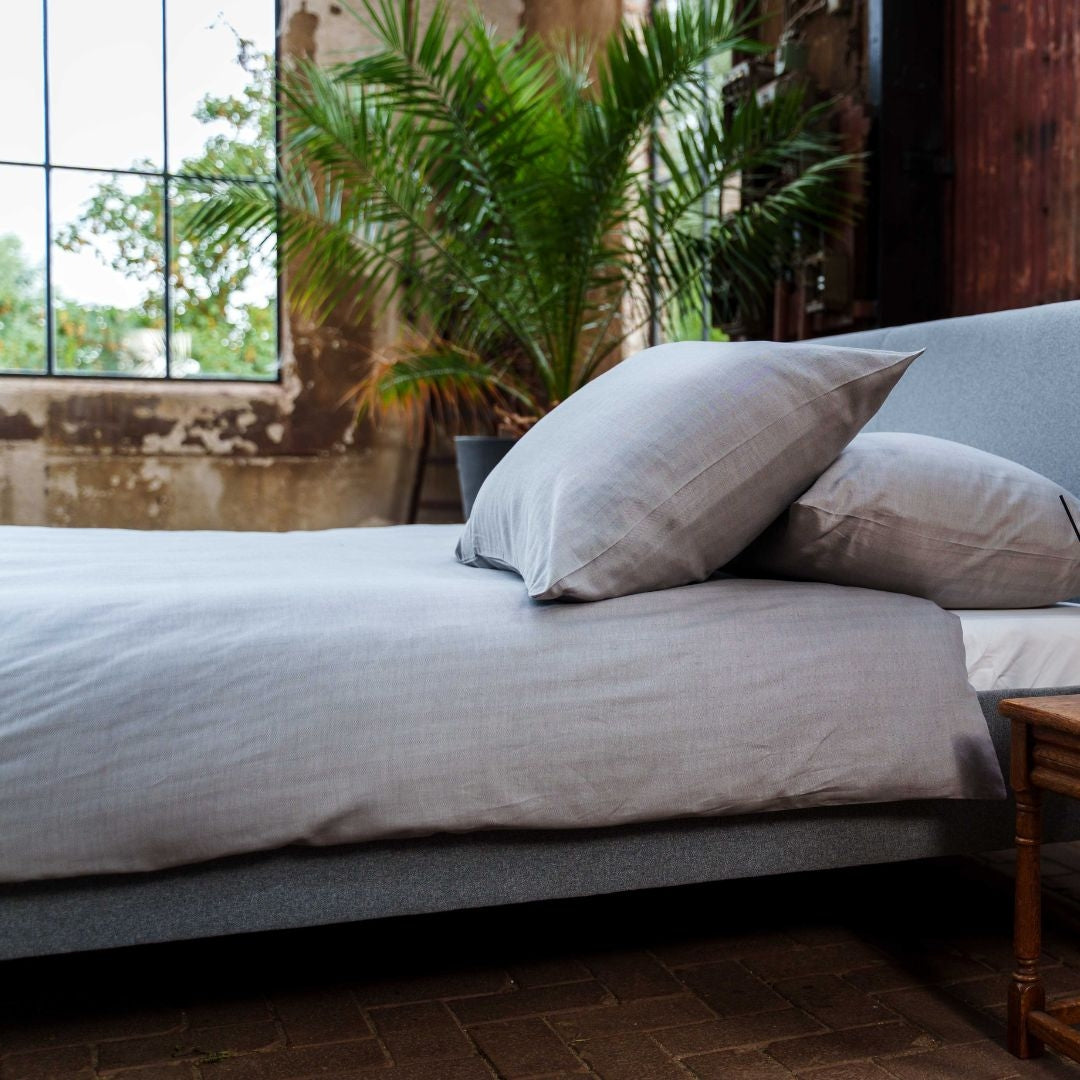 Kayori dekbedovertrek Naka Katoen – 100% katoen – antraciet