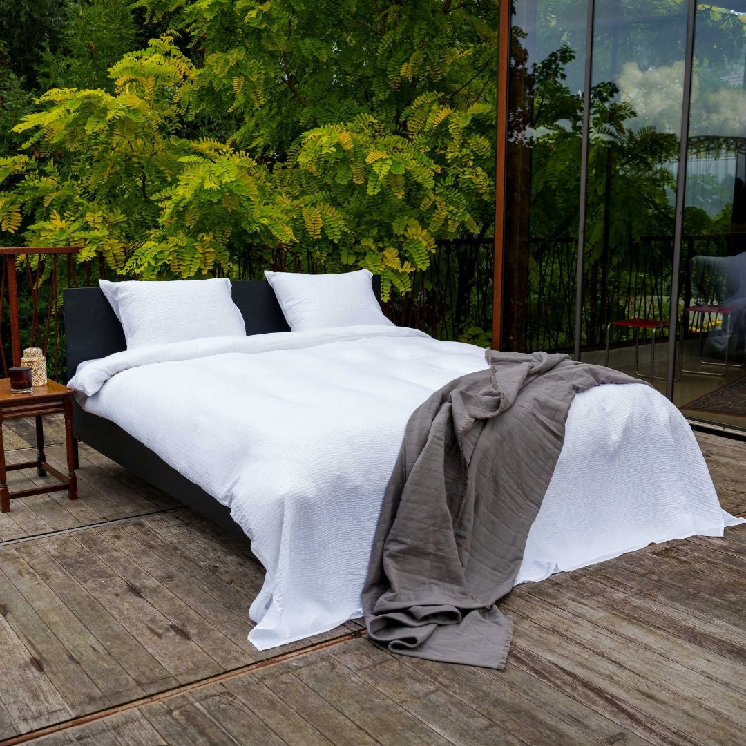 Kayori dekbedovertrek Ochi Tencel – 100% tencel – wit