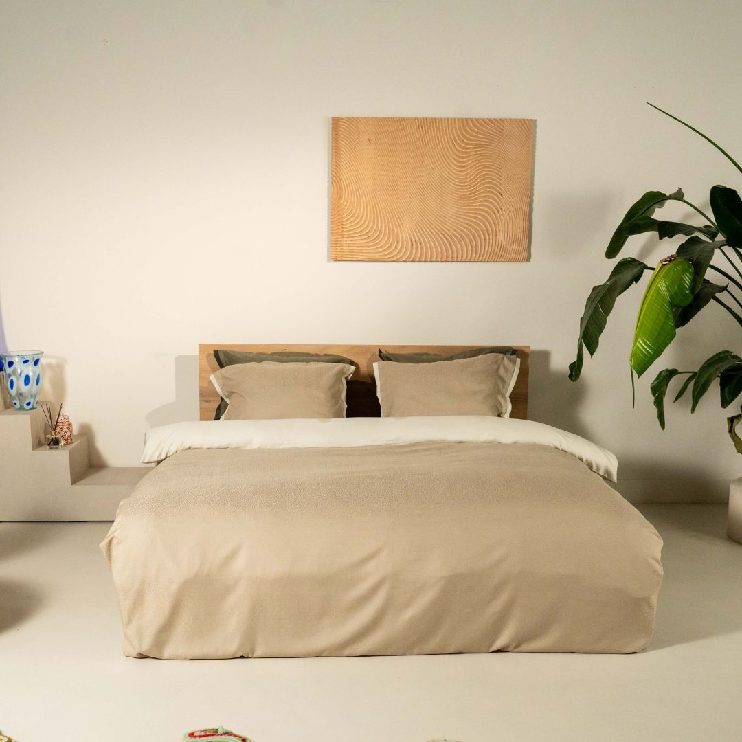 Kayori dekbedovertrek Rauso Katoen/Tencel – 50% tencel 50% katoen – zand