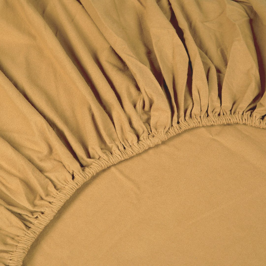 Kayori dekbedovertrek Showa HSL Flanel – mix van flanel en katoen – goud