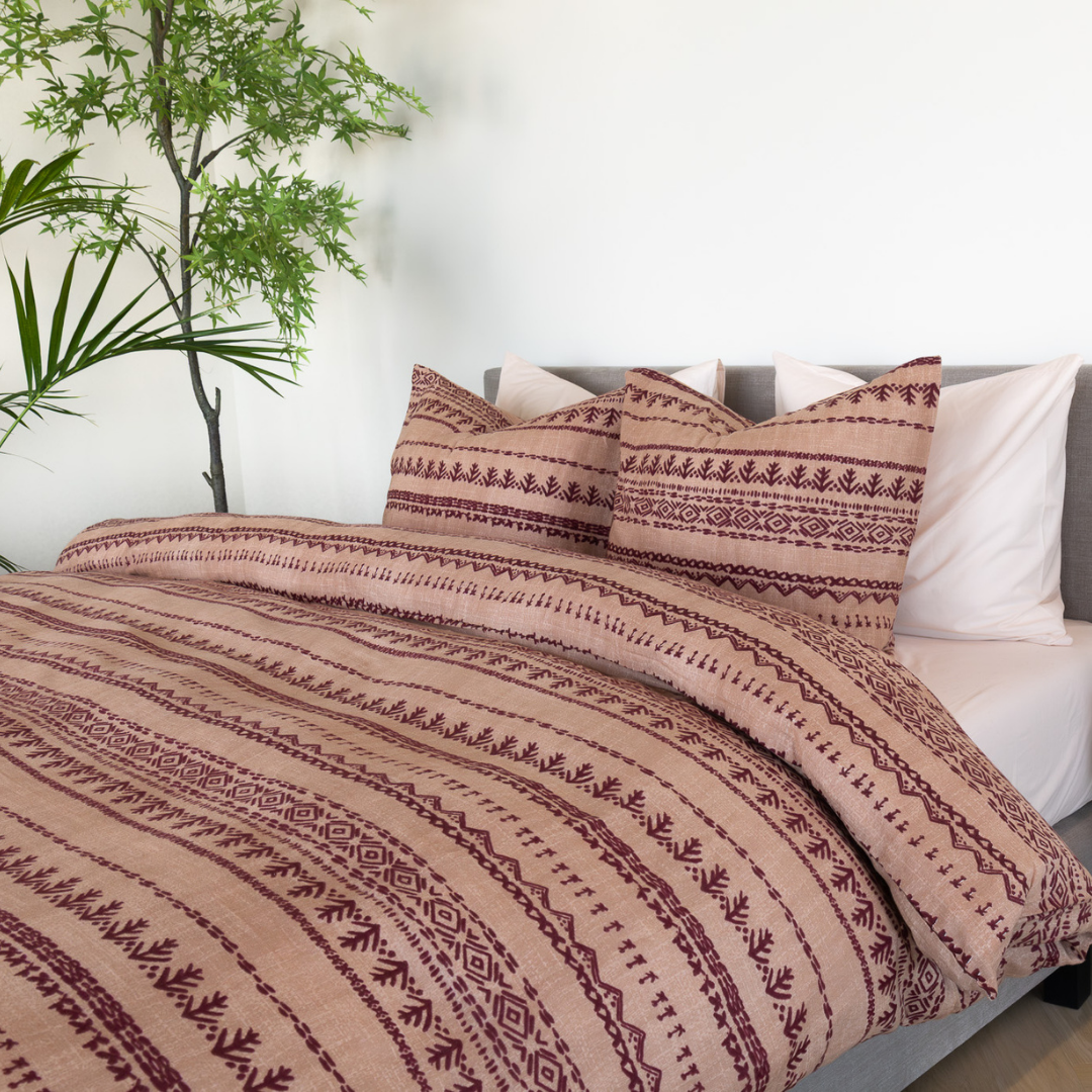 Kayori dekbedovertrek Sia – flanel – oudroze