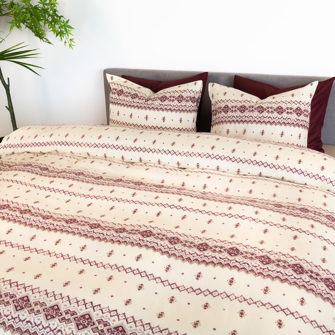 Kayori dekbedovertrek Sola – flanel – offwhite
