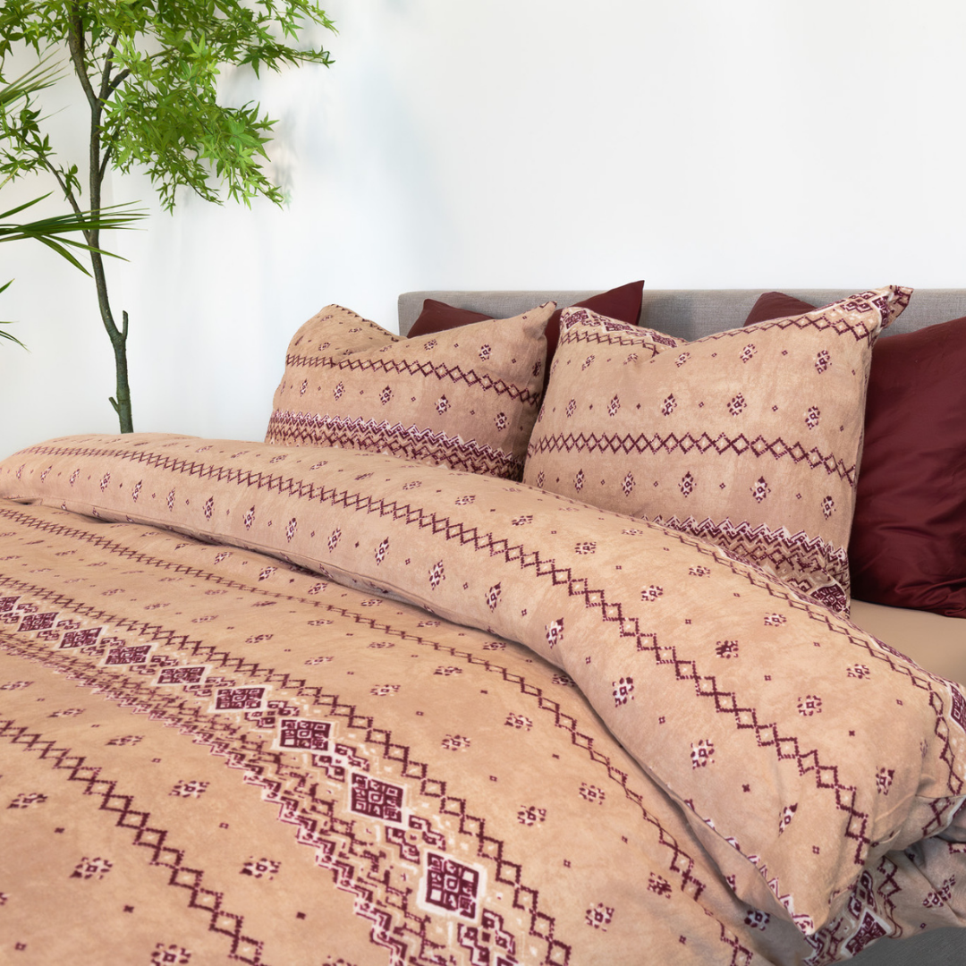 Kayori dekbedovertrek Sola – flanel – oudroze