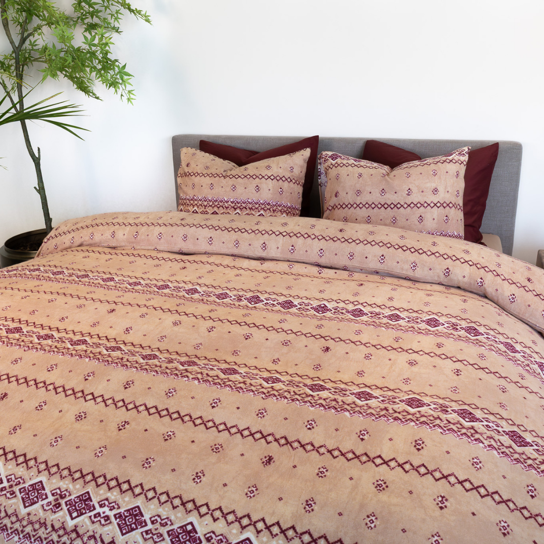 Kayori dekbedovertrek Sola – flanel – oudroze