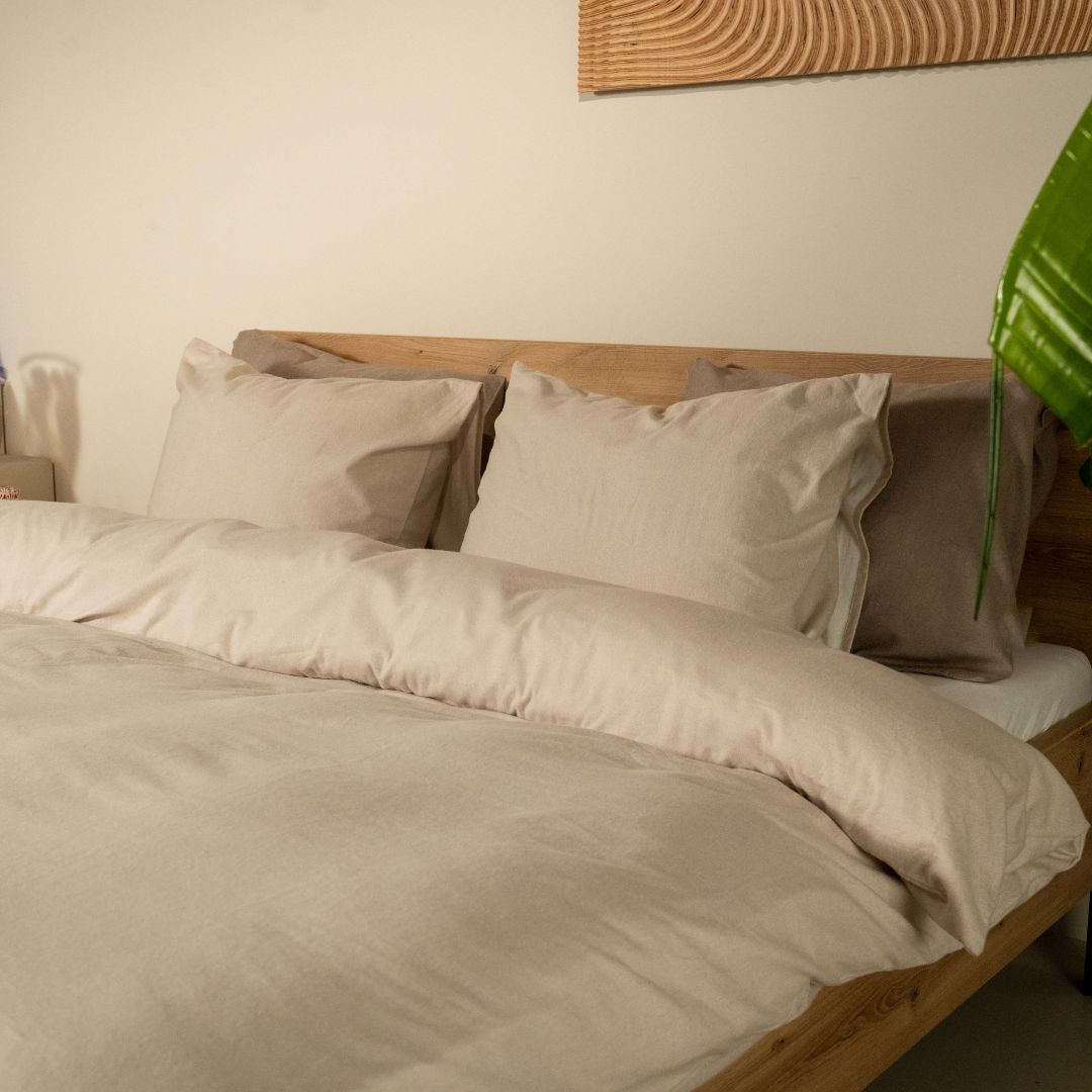 Kayori dekbedovertrek Susa Flanel – 100% katoen – offwhite