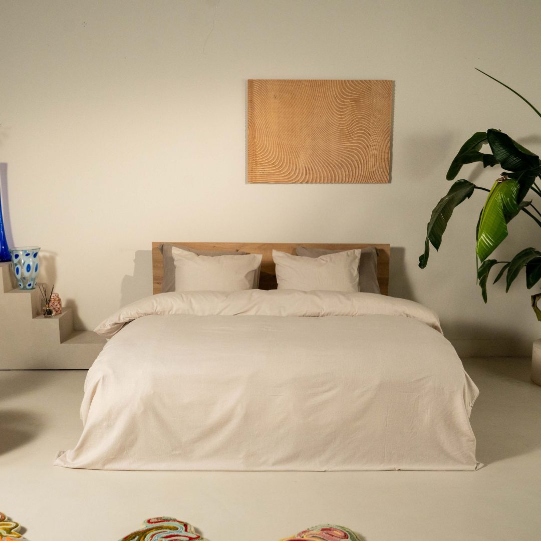 Kayori dekbedovertrek Susa Flanel – 100% katoen – offwhite