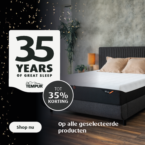 TEMPUR 35 Years of Great Sleep – tot 35% korting