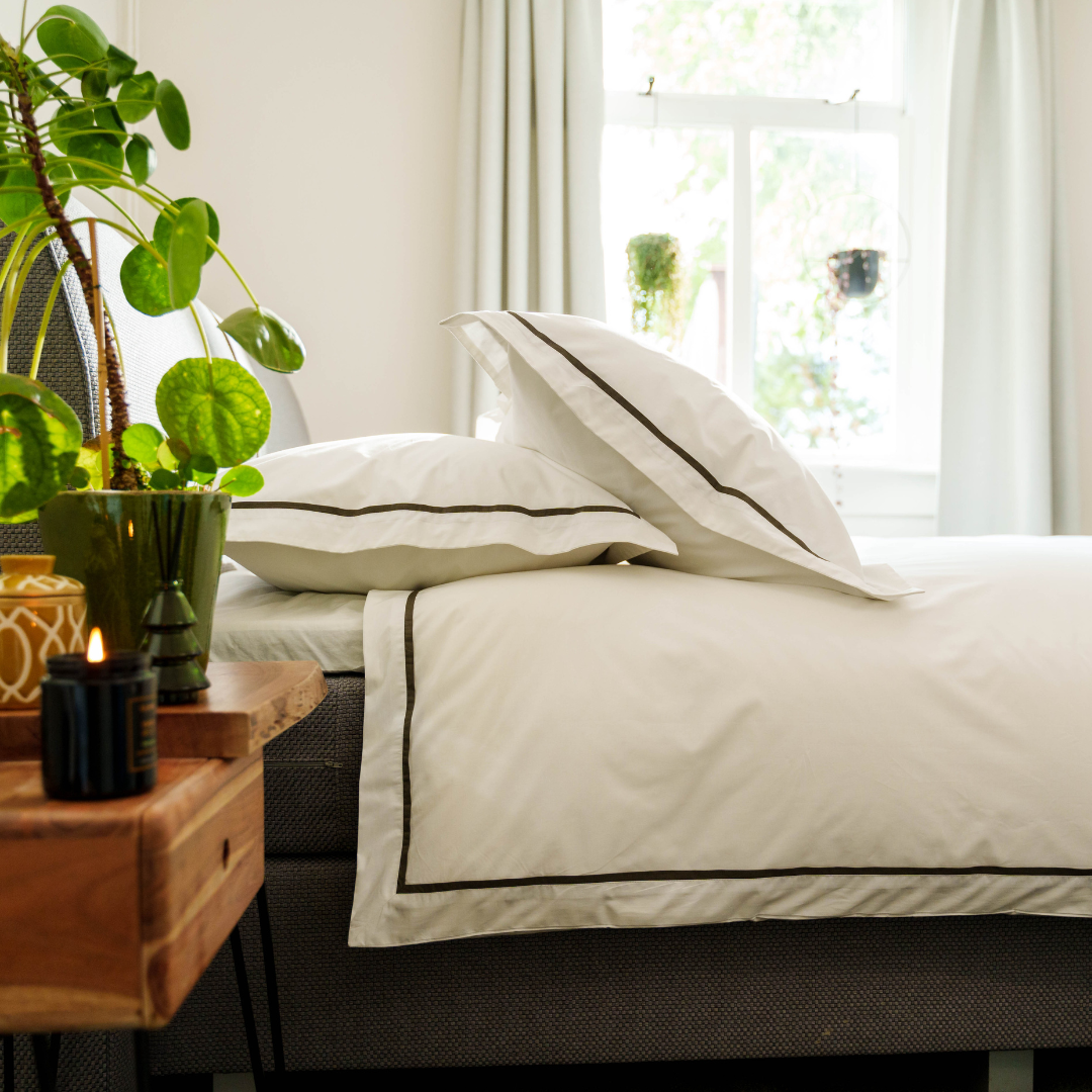 Kayori dekbedovertrek Yoichi Katoenperkal – 100% katoen – wit